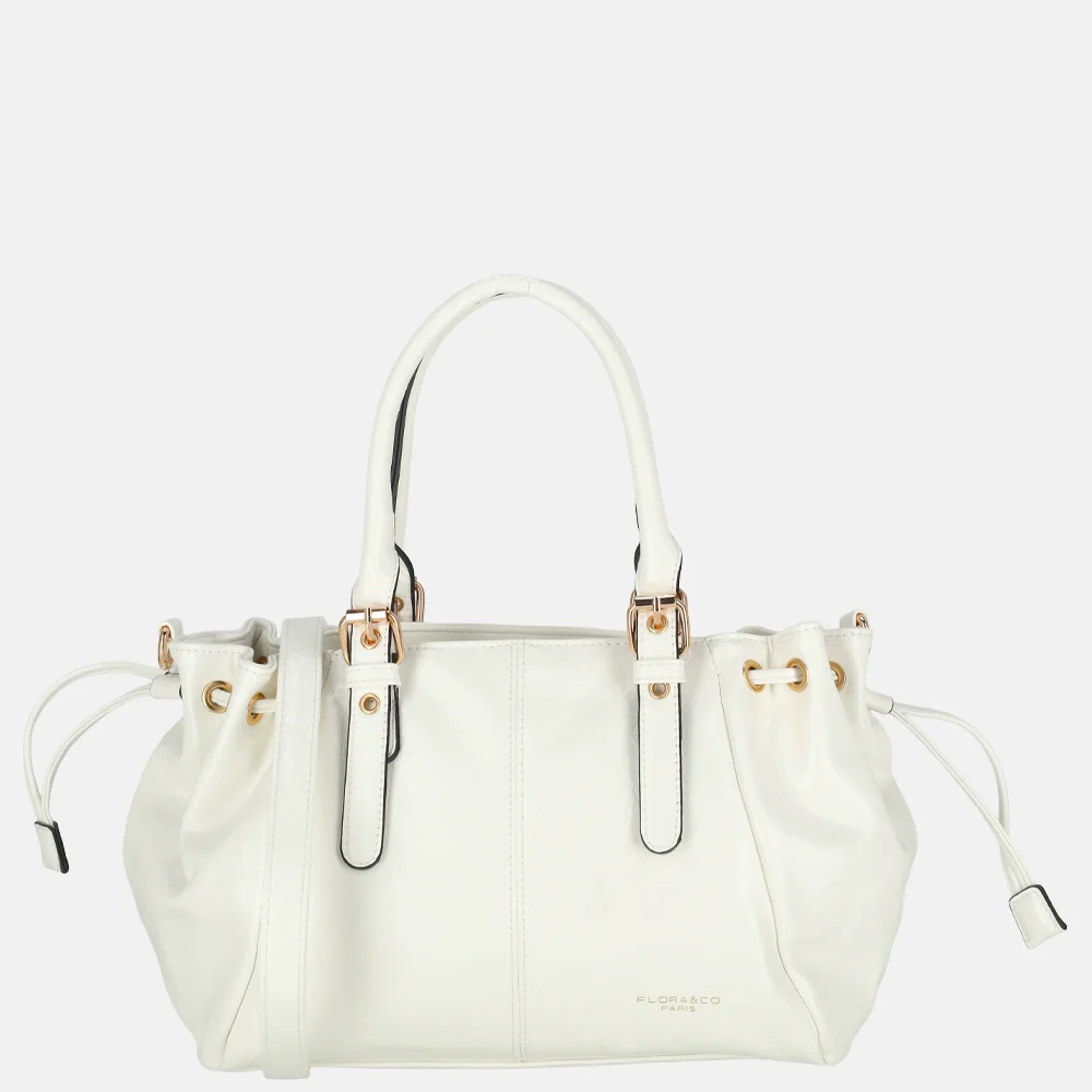 Flora & Co handtas lak white | 026347-Wit